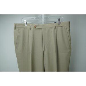 Rota Solid Brown Khaki 100% Wool Mens Dress Pants Sz 56 BRAND NEW